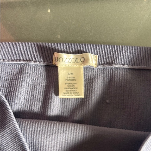 Blue Ribbed Tube Top - Picture 2 of 4